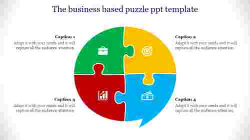 puzzle ppt template-The business based puzzle ppt template